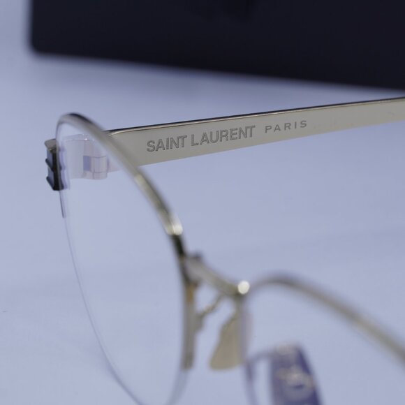 Saint Laurent SL M64 005 Cat Eye Eyeglasses 52mm – Gold/Black - Picture 8 of 10